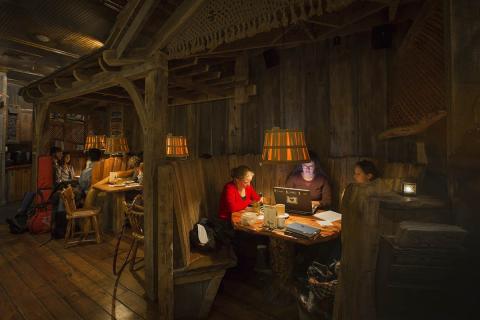 Enjoy your meal in one of our cozy hand crafted booths