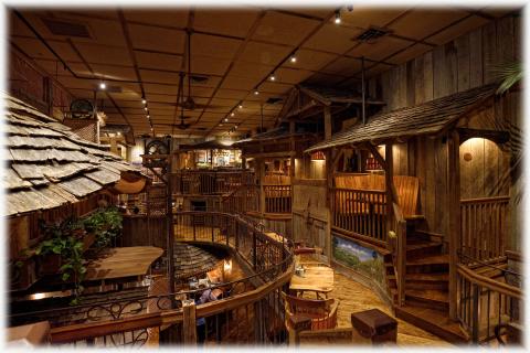 Many booths and shanties