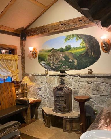 Warm up by the stove